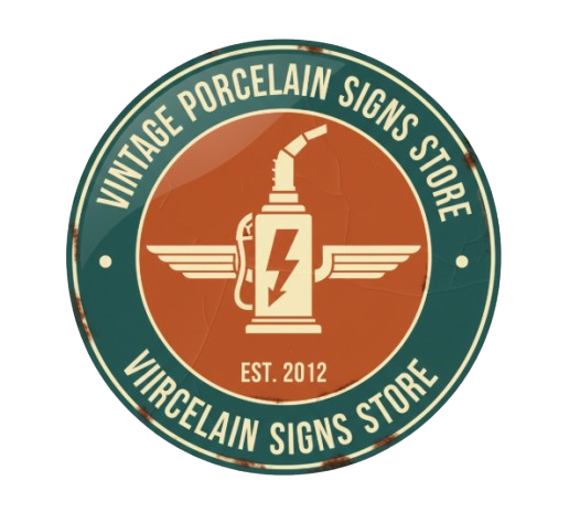 Vintage Porcelain Signs Store Logo