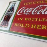 Coca Cola Porcelain Sign Vintage – Service Beverage Bottle Gas Pump Sign - Image 14
