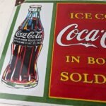 Coca Cola Porcelain Sign Vintage – Service Beverage Bottle Gas Pump Sign - Image 3