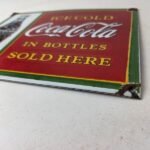 Coca Cola Porcelain Sign Vintage – Service Beverage Bottle Gas Pump Sign - Image 10