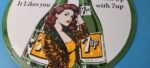 Vintage 7 Up Soda Sign – Advertisement Piggly General Store Porcelain Gas Sign - Image 12