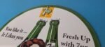 Vintage 7 Up Soda Sign – Advertisement Piggly General Store Porcelain Gas Sign - Image 8