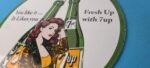 Vintage 7 Up Soda Sign – Advertisement Piggly General Store Porcelain Gas Sign - Image 9