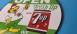 Vintage 7 Up Soda Sign – Advertisement Rooster Porcelain Gas Station Sign - Image 9