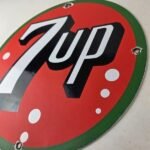 Vintage 7 Up Soda Sign – Porcelain Advertisement Store Gas Oil Pump Plate Sign - Image 13