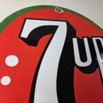 Vintage 7 Up Soda Sign – Porcelain Advertisement Store Gas Oil Pump Plate Sign - Image 5