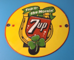 Vintage 7 Up Soda Sign – Porcelain Grocery Piggly Store Gas Oil Pump Plate Sign