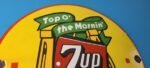 Vintage 7 Up Soda Sign – Porcelain Grocery Piggly Store Gas Oil Pump Plate Sign - Image 5