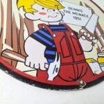 Vintage Ace Hardware Sign – Dennis the Menace Gas Pump Porcelain Sign - Image 11