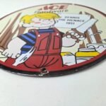 Vintage Ace Hardware Sign – Dennis the Menace Gas Pump Porcelain Sign - Image 10