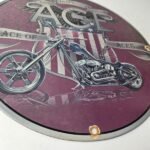 Vintage Ace of Aces Motorcycle Sign – Biker Gas Pump Service Porcelain Sign - Image 11