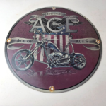 Vintage Ace of Aces Motorcycle Sign – Biker Gas Pump Service Porcelain Sign - Image 15