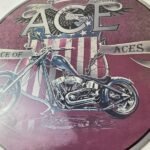 Vintage Ace of Aces Motorcycle Sign – Biker Gas Pump Service Porcelain Sign - Image 4