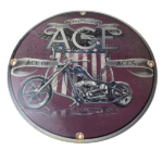 Vintage Ace of Aces Motorcycle Sign – Biker Gas Pump Service Porcelain Sign - Image 2