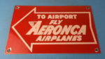 Vintage Aeronca Airplanes Sign – Aviation Single Engine Gas Pump Porcelain Sign - Image 2