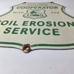 Vintage AG Department Sign – Forest Service Soil Erosion Gas Pump Porcelain Sign - Image 14