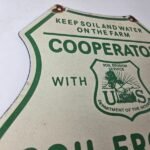 Vintage AG Department Sign – Forest Service Soil Erosion Gas Pump Porcelain Sign - Image 5