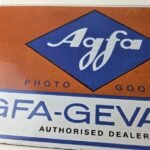Vintage Agfa Gevaert Sign – Photos Camera Manufacturer Gas Pump Porcelain Sign - Image 3