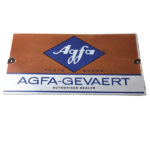 Vintage Agfa Gevaert Sign – Photos Camera Manufacturer Gas Pump Porcelain Sign - Image 2