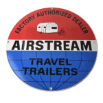 Vintage Airstream Sign – Travel Trailer RV Gas Airplane Porcelain Sign