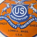 Vintage Ajax Ammunition Sign – Firearm Shotguns Porcelain Gas Ammunition Sign - Image 4