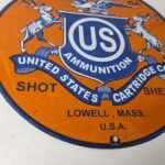 Vintage Ajax Ammunition Sign – Firearm Shotguns Porcelain Gas Ammunition Sign - Image 7
