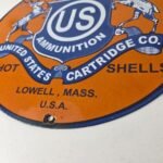 Vintage Ajax Ammunition Sign – Firearm Shotguns Porcelain Gas Ammunition Sign - Image 10