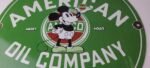 Vintage American Gasoline Porcelain Sign – Mickey Mouse Gas Pump Plate Sign - Image 4