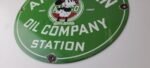 Vintage American Gasoline Porcelain Sign – Mickey Mouse Gas Pump Plate Sign - Image 10