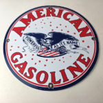Vintage American Gasoline Sign – Gas Motor Oil Pump Plate Porcelain Sign - Image 15