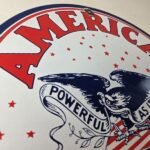 Vintage American Gasoline Sign – Gas Motor Oil Pump Plate Porcelain Sign - Image 5