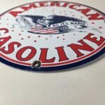 Vintage American Gasoline Sign – Gas Motor Oil Pump Plate Porcelain Sign - Image 10