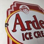 Vintage Arden Ice Cream Porcelain Sign – Gas Pump Advertising Sale Sign - Image 5