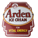 Vintage Arden Ice Cream Porcelain Sign – Gas Pump Advertising Sale Sign - Image 2