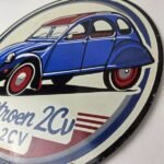 Vintage Automobiles Citroën Porcelain Sign – Gas Pump Sales Service Sign - Image 7