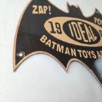 Vintage Batman Toys Sign – Batman Robin Ideal 1966 Comic Porcelain Gas Pump Sign - Image 6