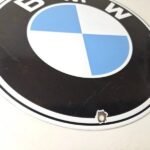 Vintage BMW Automobiles Sign – Porcelain International Garage Shop Gas Pump Sign - Image 11