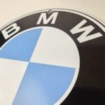 Vintage BMW Automobiles Sign – Porcelain International Garage Shop Gas Pump Sign - Image 12