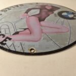 Vintage BMW Sign – Motorcycle Gas Pump Service Auto Porcelain Sign - Image 14