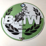 Vintage BMW Sign – Porcelain Motorcycle Gas Pump Service Auto Sign - Image 15