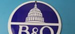 Vintage B&O Railway Sign – Railroad Porcelain Gas Pump Train Station Sign - Image 3