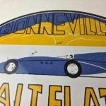 Vintage Bonneville Salt Flats Racing Sign – Mod Rod Auto Gas Pump Porcelain Sign - Image 3