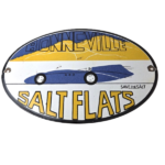Vintage Bonneville Salt Flats Racing Sign – Mod Rod Auto Gas Pump Porcelain Sign - Image 2