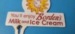 Vintage Bordens Ice Cream Milk Sign Topper – Gas Porcelain License Plate Topper - Image 4