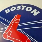 Vintage Boston Red Sox Sign – MLB Baseball Stadium Porcelain Gas Sign - Image 12