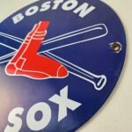 Vintage Boston Red Sox Sign – MLB Baseball Stadium Porcelain Gas Sign - Image 13