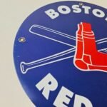 Vintage Boston Red Sox Sign – MLB Baseball Stadium Porcelain Gas Sign - Image 6
