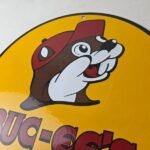 Vintage Buc-ee's Sign – Bucee Beaver Gas Service Station Pump Porcelain Sign - Image 12