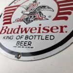 Vintage Budweiser Beer Sign – Anheuser Busch Bar Diner Bottle Porcelain Sign - Image 14