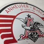 Vintage Budweiser Beer Sign – Anheuser Busch Bar Diner Bottle Porcelain Sign - Image 5